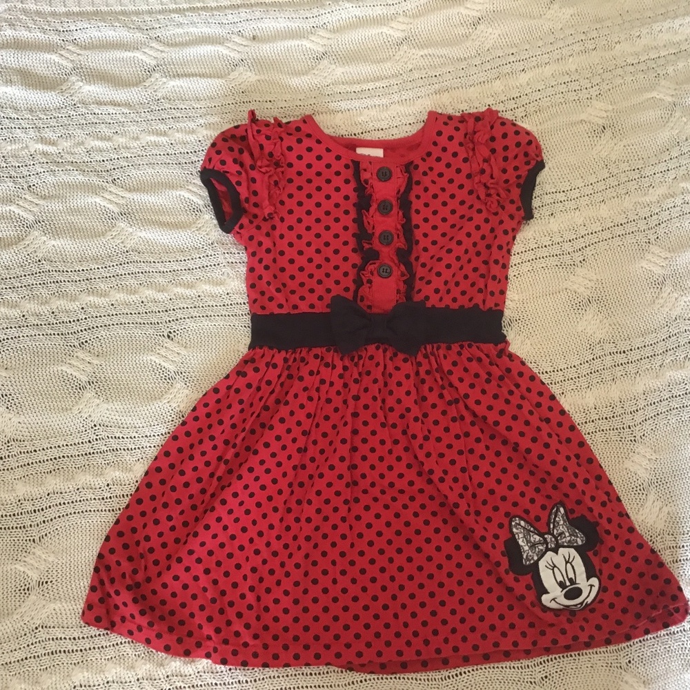 Cute Polka-dot Disney Minnie Mouse Toddler dress